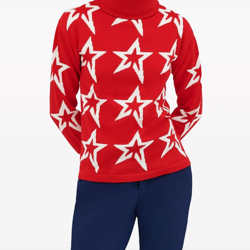 ❤️Perfect Moment Red Star Dust Sweater Size L